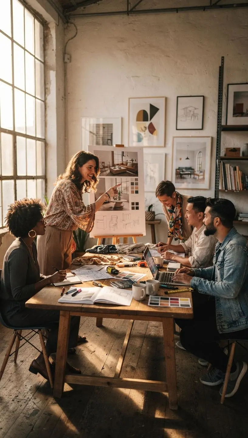 Tecnologia impulsionando comunidades de design e networking.